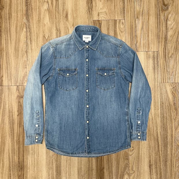 풀앤베어 워싱 데님 셔츠 M