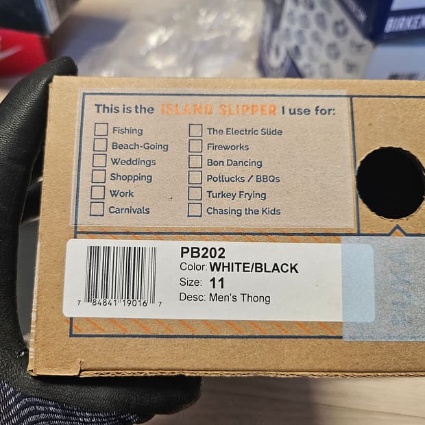 아일랜드 슬리퍼 PB202 화이트/블랙 290