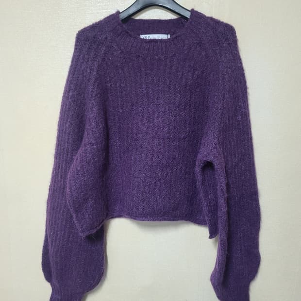 새옷 자라 알파카 혼방 크롭 니트