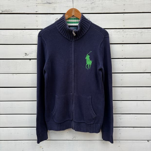 Polo 폴로 빅포니 니트 집업