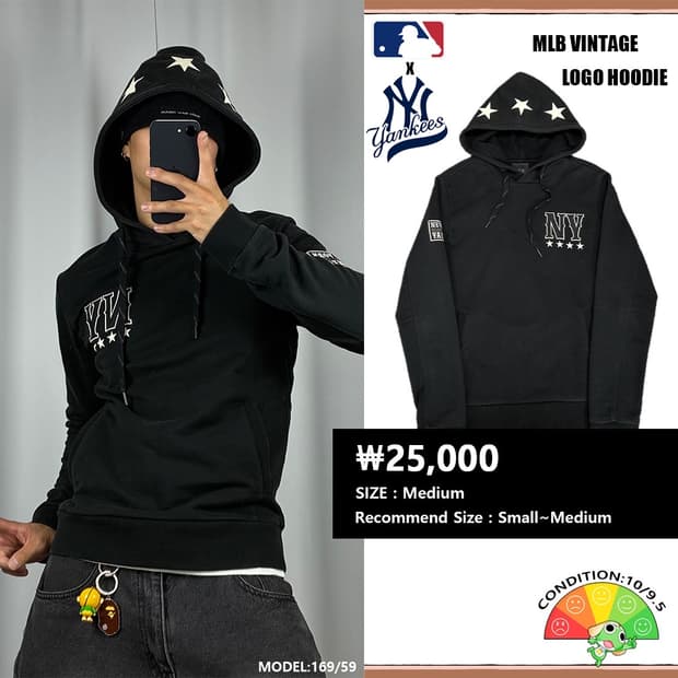 <MLB 헤드 스타 로고 후드티> No.1817