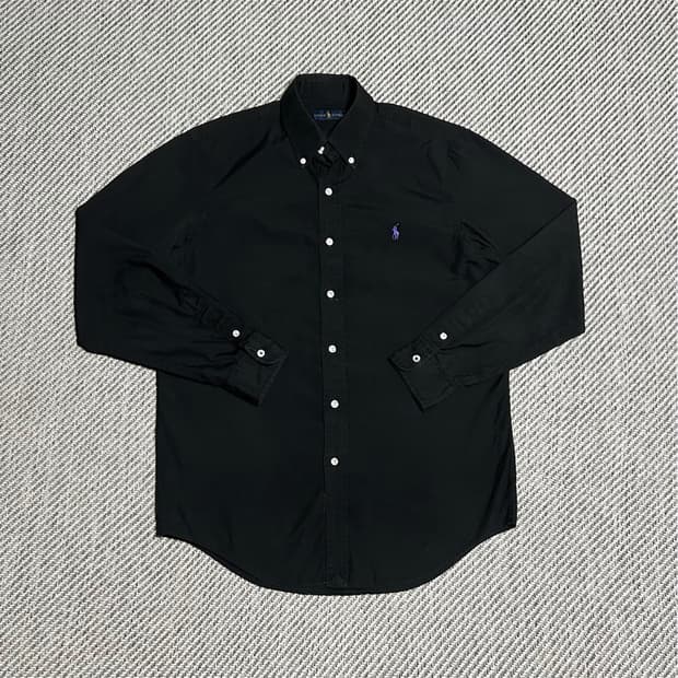[M] Polo 폴로 랄프로렌 신형 블랙 솔리드 셔츠