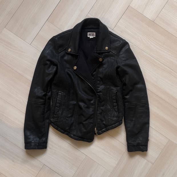 [DIESEL] biker leather jacket 