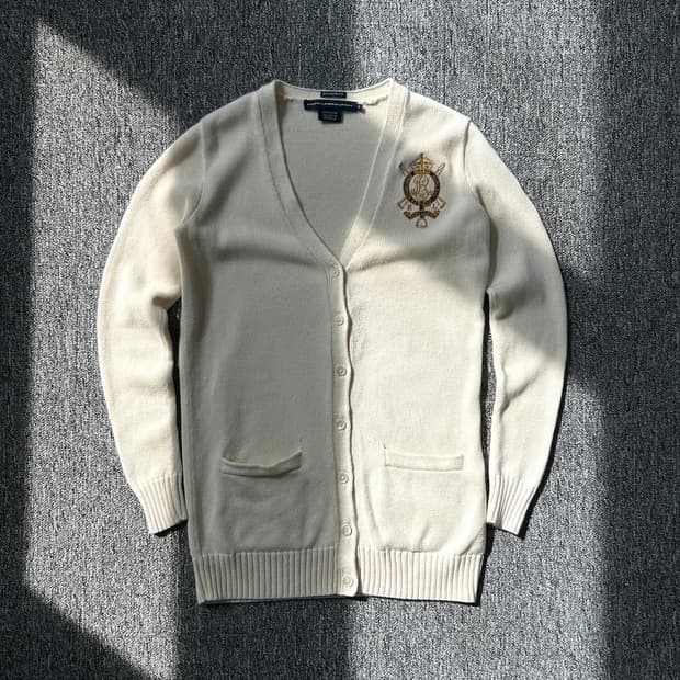 랄프로렌 스포츠 크레스트 빅로고 가디건