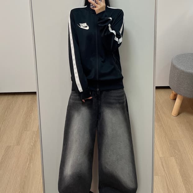 나이키 사이드라인 블랙 트랙탑 져지