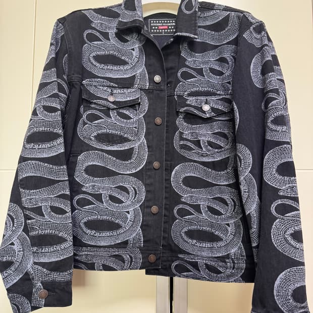 슈프림x히스테릭 글래머 스네이크 데님 자켓 (M)