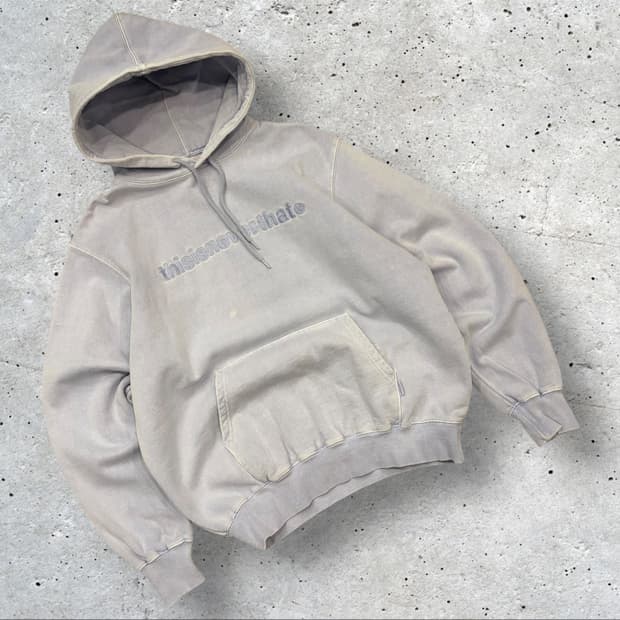 [M] 디스이즈네버댓 피그먼트 워싱 후드티 하늘 C615