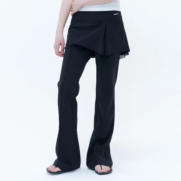 (택o새상품) 미세키서울 Pleats skirt pants BLACK 1