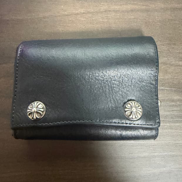 크롬하츠 3단 크로스패치 지갑 단품