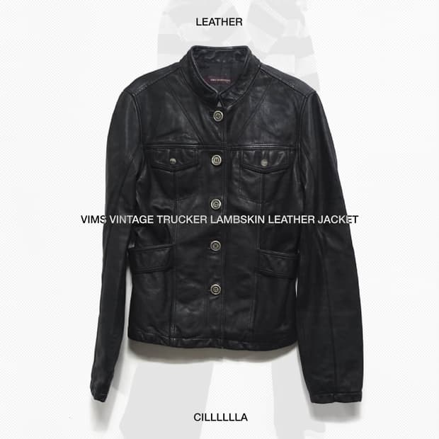 VIMS 빈티지 트러커 램스킨 양가죽 자켓