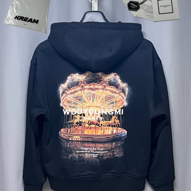 [정품] 44size 26SS 우영미 메리 고 라운드 백 로고 후드티