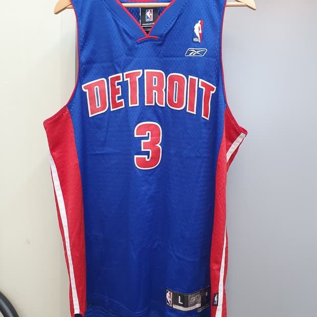 리복 NBA 디트로이트 농구 져지 유니폼 L