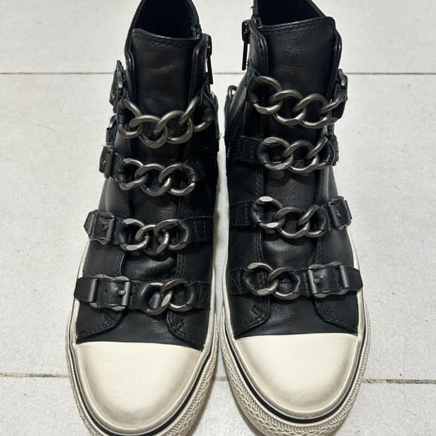 ASH 체인 하이탑 스니커즈 37