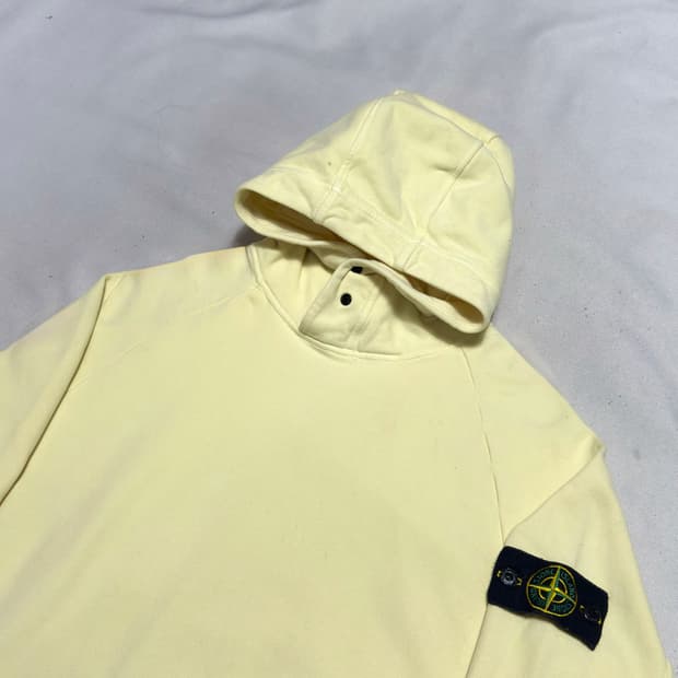 L 스톤아일랜드 옐로우 후드티