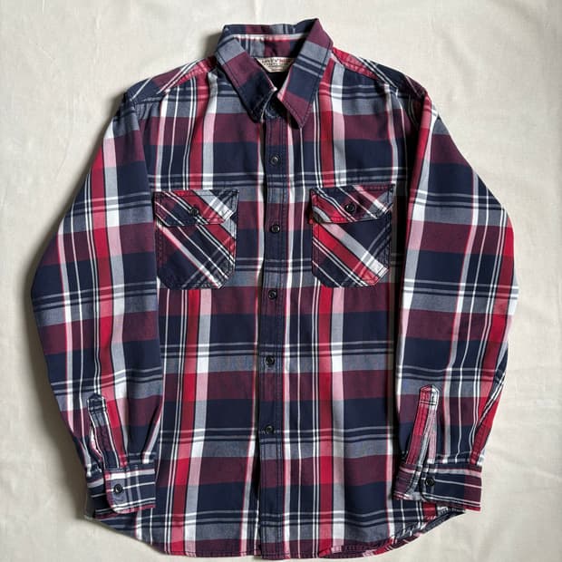 LEVI’S red tap heavy cotton check shirt