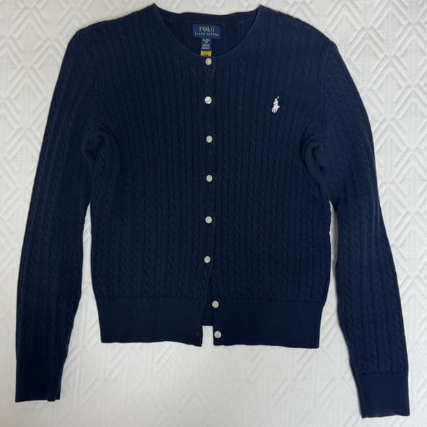 폴로 랄프로렌 네이비 니트 가디건
