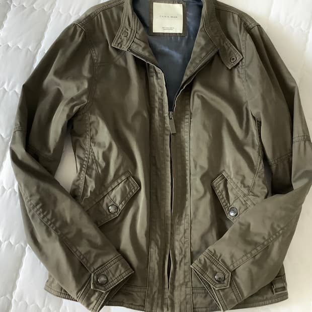 자라 빈티지 카키 자켓
