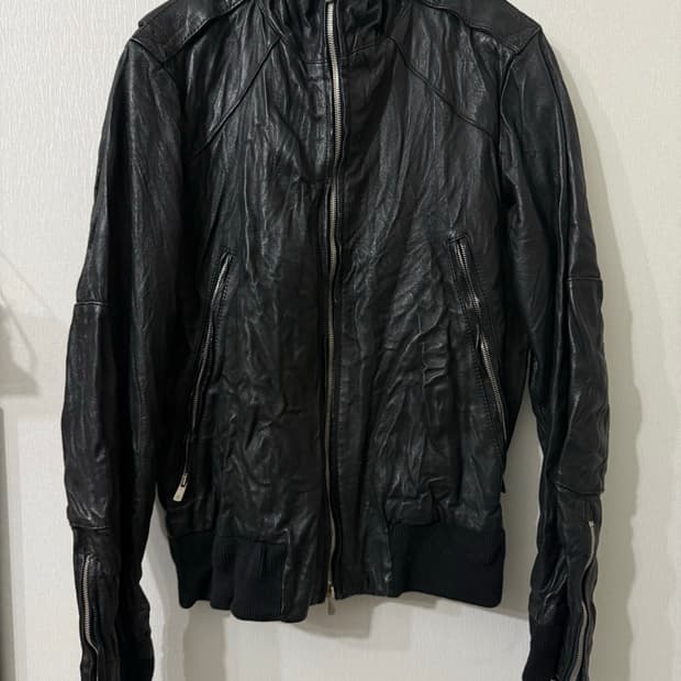 [L] tassstandard 크링클 레더자켓