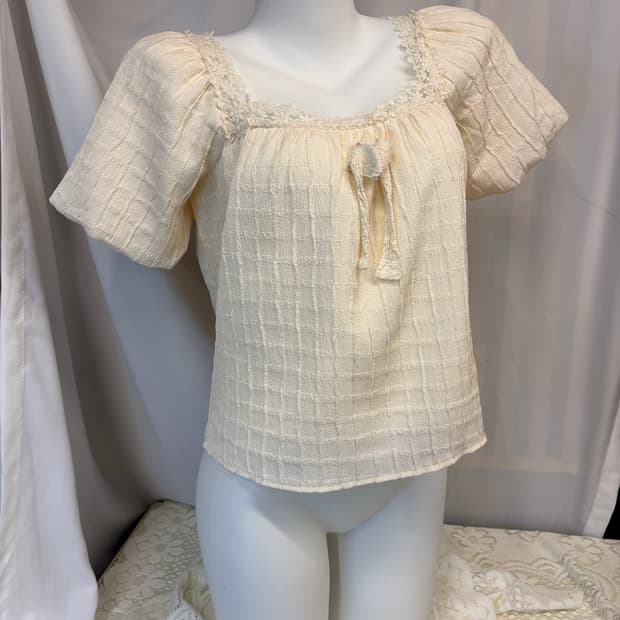 아이보리 레이스 블라우스 #csz782