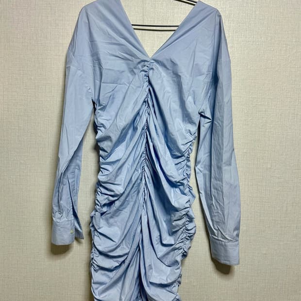 렉토 셔링 셔츠원피스 스카이블루