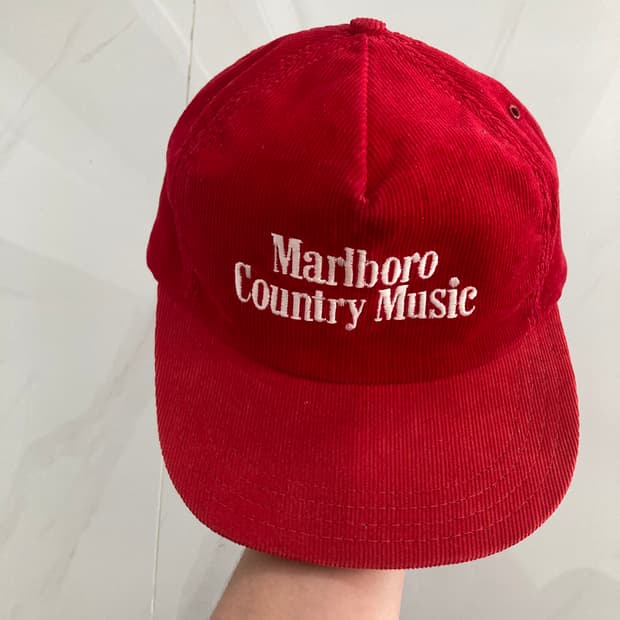 80s Marlboro country Music 코듀로이 캡