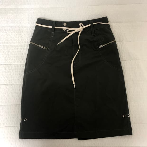 MMW 엠엠더블유 STRING MID SKIRT (charcoal)
