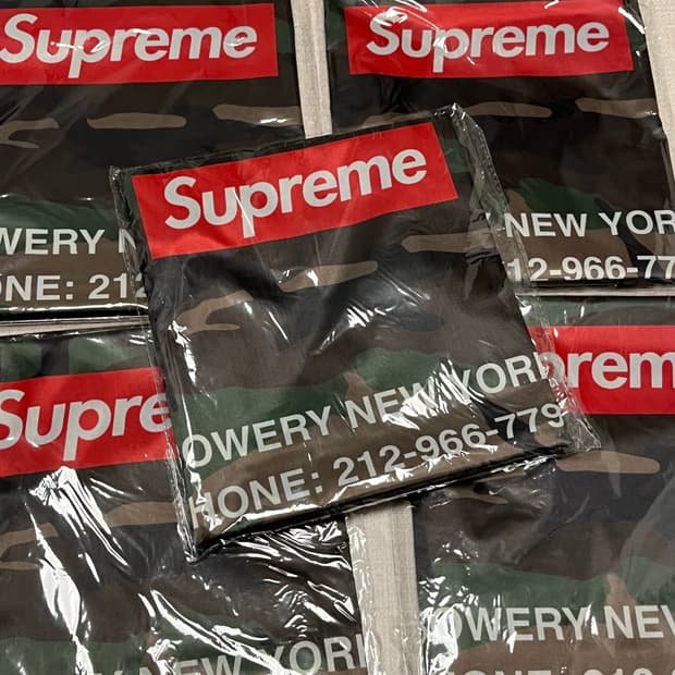 슈프림 25FW 카모 박스로고 런드리 백