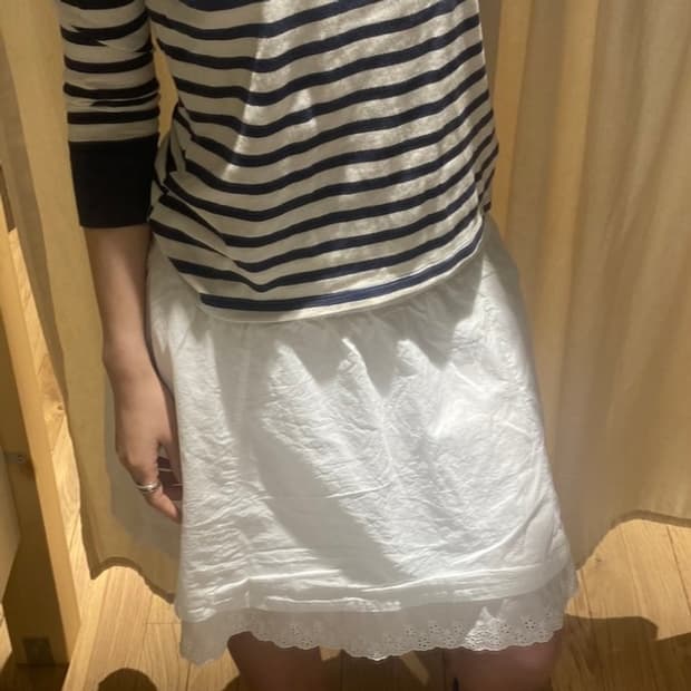 brandy melville 브랜디멜빌 코튼 레이스 트리밍 스커트