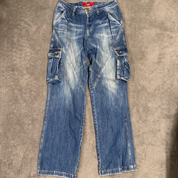 [정품/30] EVISU 에비수 데님 카고 팬츠