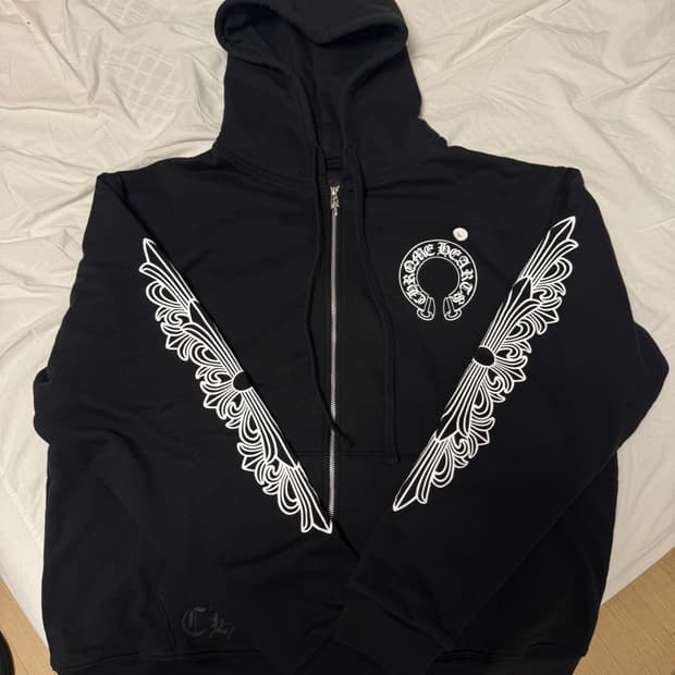 크롬하츠 플로랄 후드집업 헤비웨이트