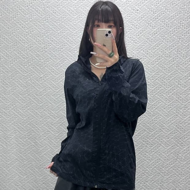 오클리 올드스쿨 펑크 고프코어 그래픽 바람막이 자켓 L C13362