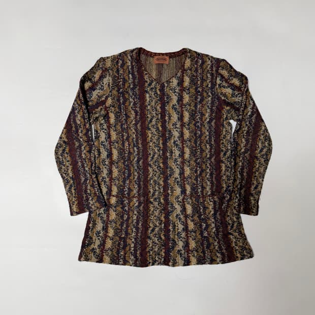 미쏘니 패턴 포켓 니트