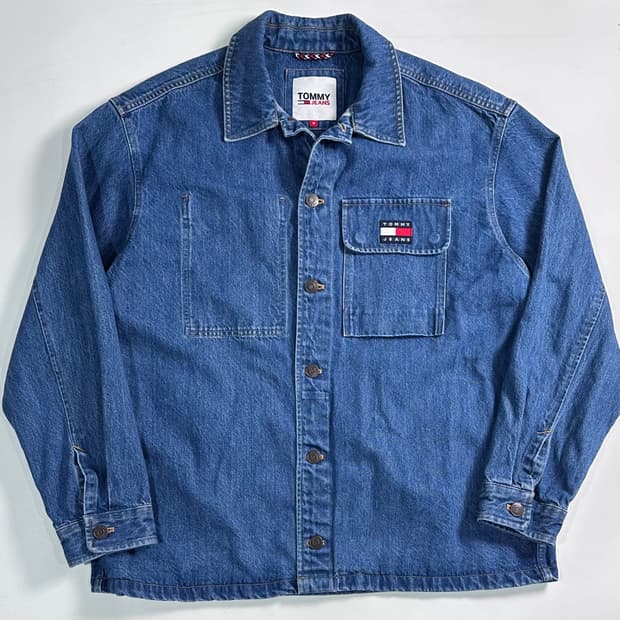 타미힐피거 데님 셔츠 자켓  