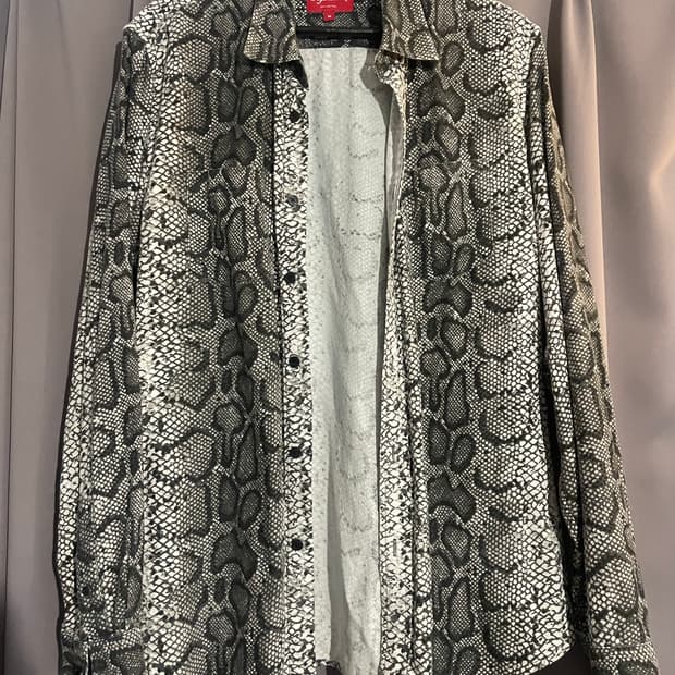 Supreme python shirts 슈프림 파이톤 뱀피 셔츠