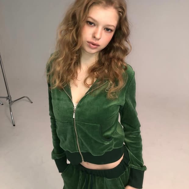 플리즈노팔로우 벨루아 셋업 모스그린