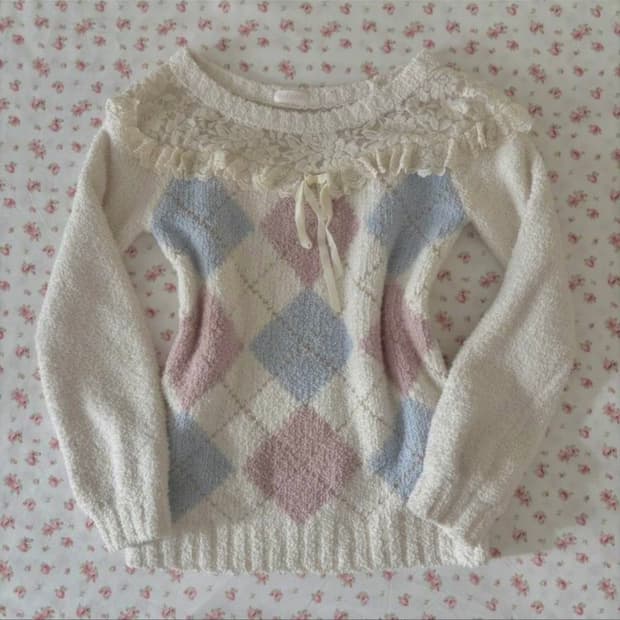 리즈리사 아가일 니트 짜잔씨 히메갸루 핀터레스트 희귀매물 유일매물