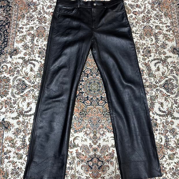 AVIREX JAPAN Leather Jeans 