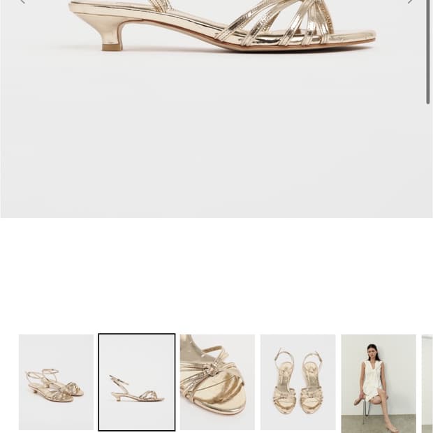 Lea pieton strap sandals gold 240 (새 제품)
