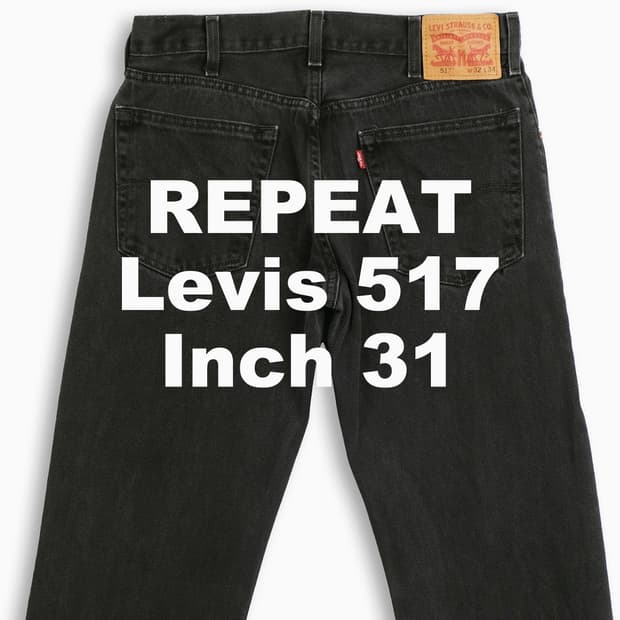 빈티지 리바이스 517 흑청 블랙진 31 인치 LV51732101