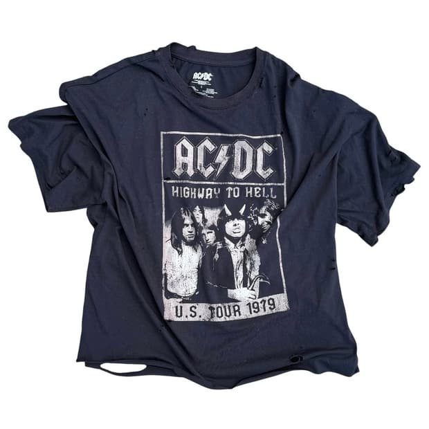 AC/DC 1979TOUR distressed bandtee