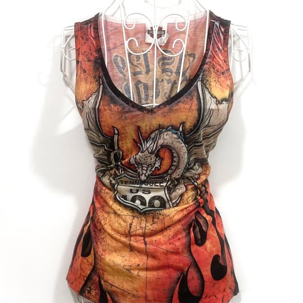 Harley-Davidson dragon sleeveless