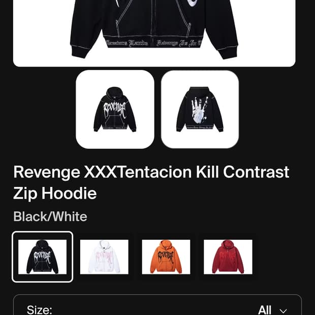 리벤지 kill 후드집업