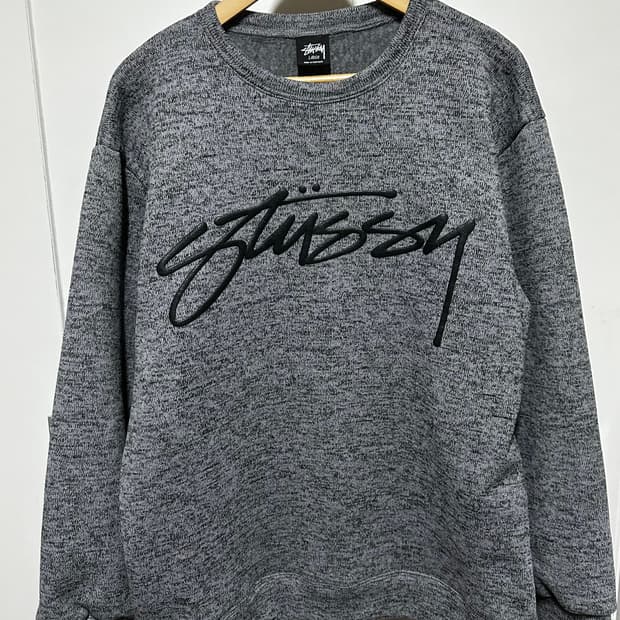 스투시 그레이 맨투맨 티셔츠 L