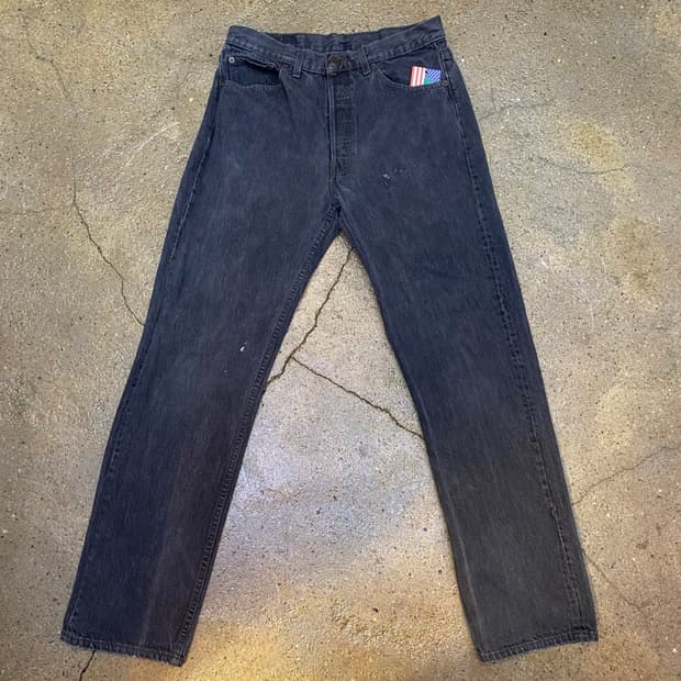 90s made in usa 리바이스 501 블랙진 데님 팬츠
