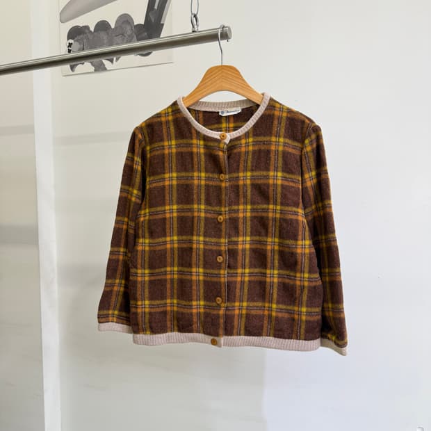 VINTAGE 체크 가디건