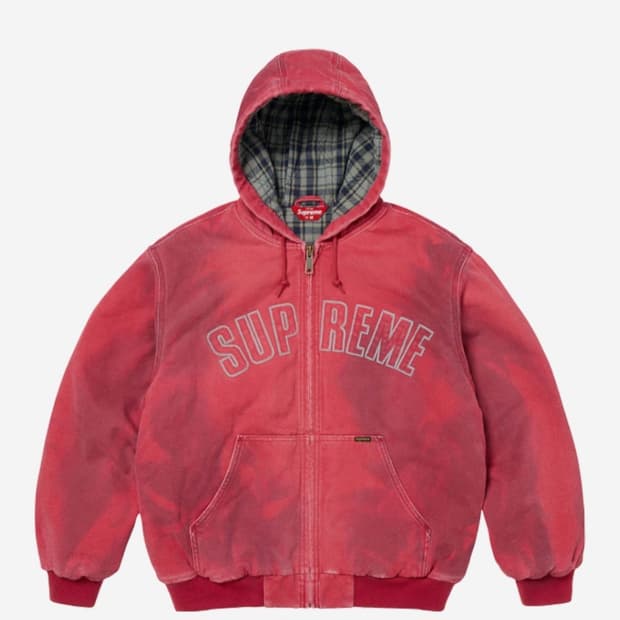 [2XL]슈프림 리플렉티브 아크 후드 워크 자켓 레드