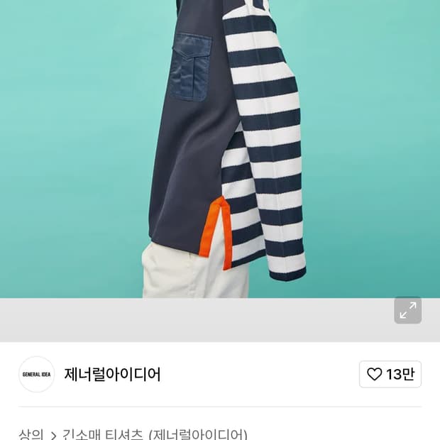 제너럴아이디어 STRIPE ROUND T-SHIRT