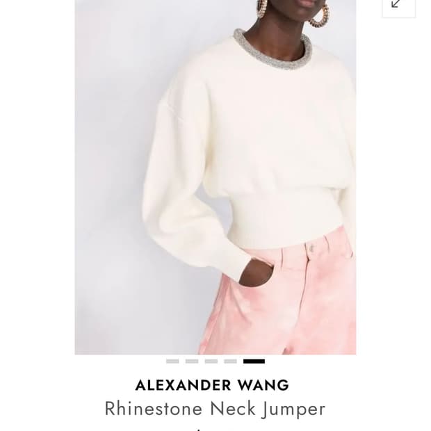ALEXANDER WANG Rhinestone Neck sweater