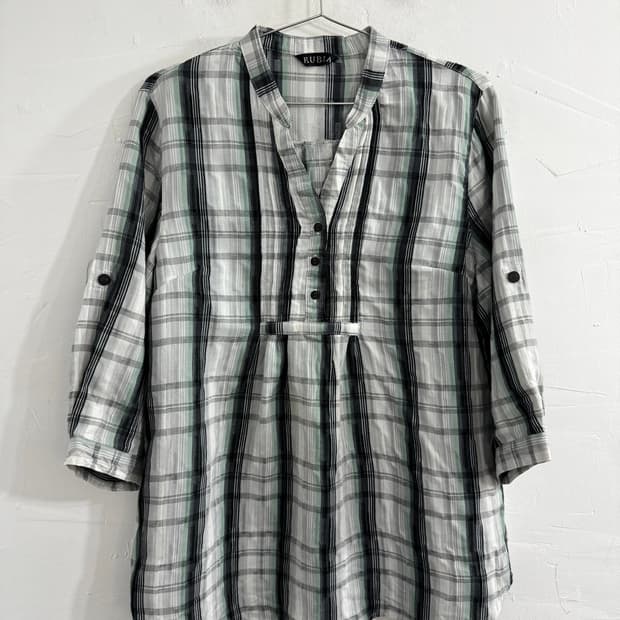 mori check blouse