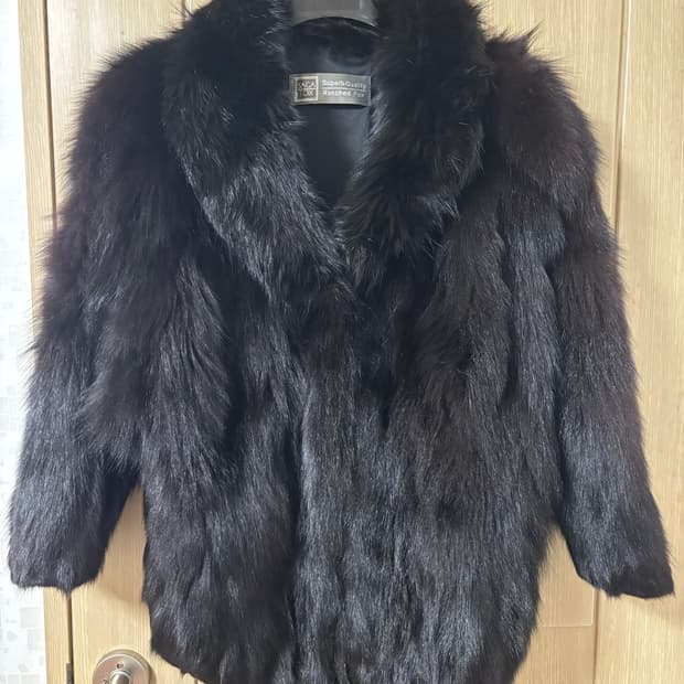 사가폭스 블랙 폭스퍼 자켓